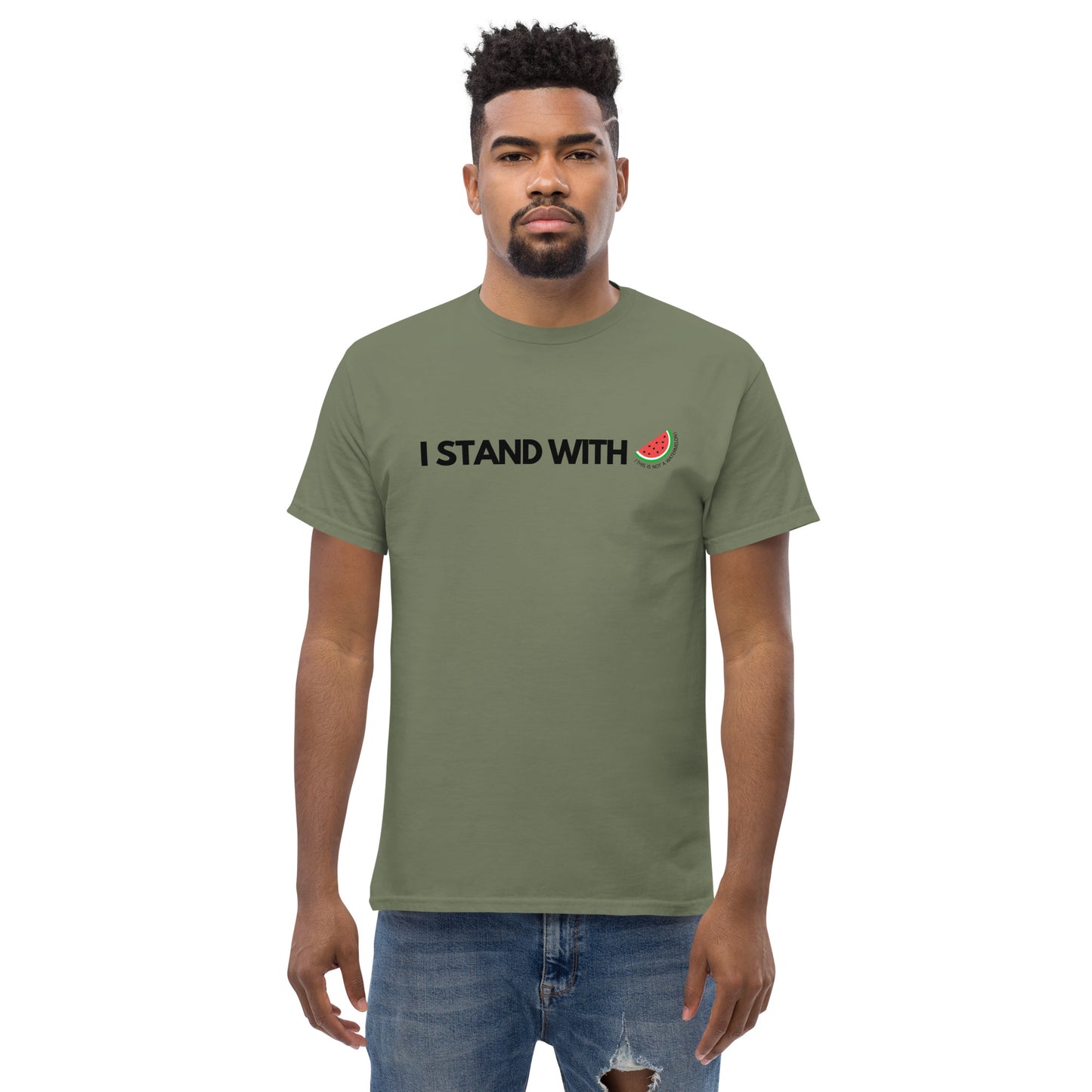 I Stand With Palestine Watermelon Men's Classic T-Shirt