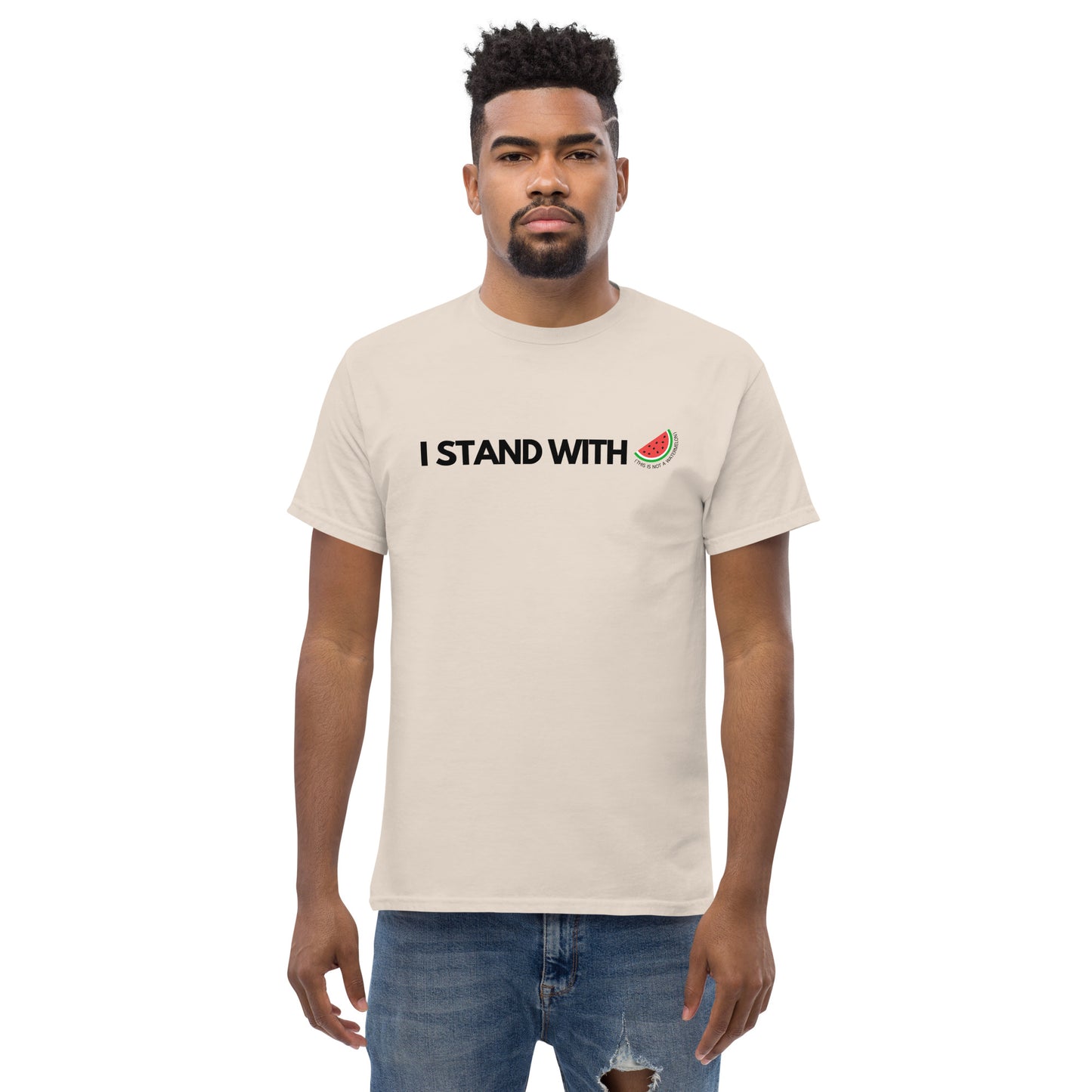 I Stand With Palestine Watermelon Men's Classic T-Shirt