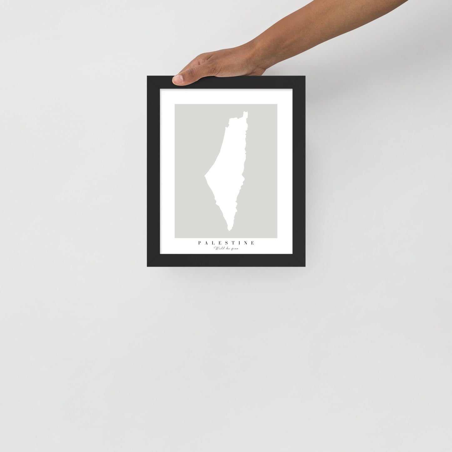 Palestine Map Minimalist Wall Art