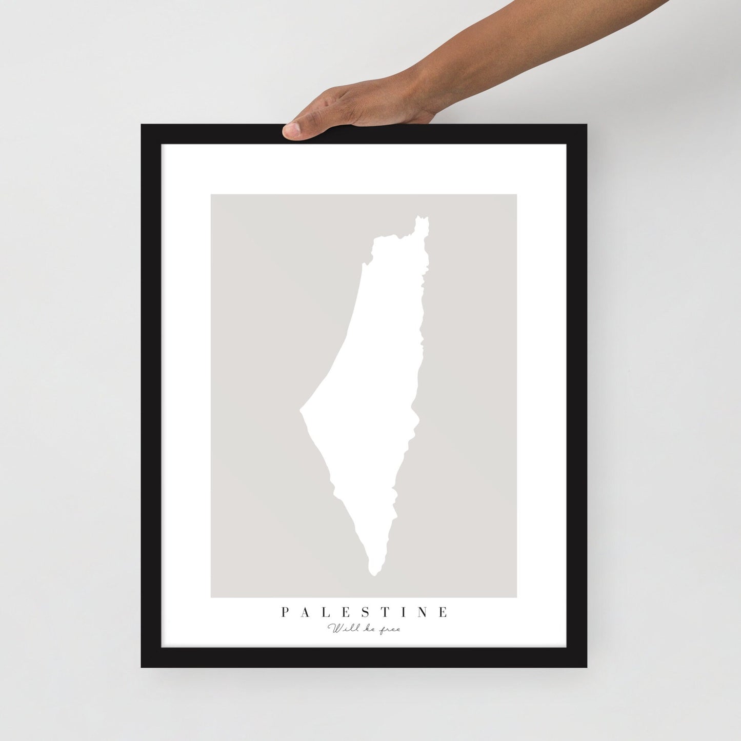 Palestine Map Minimalist Wall Art