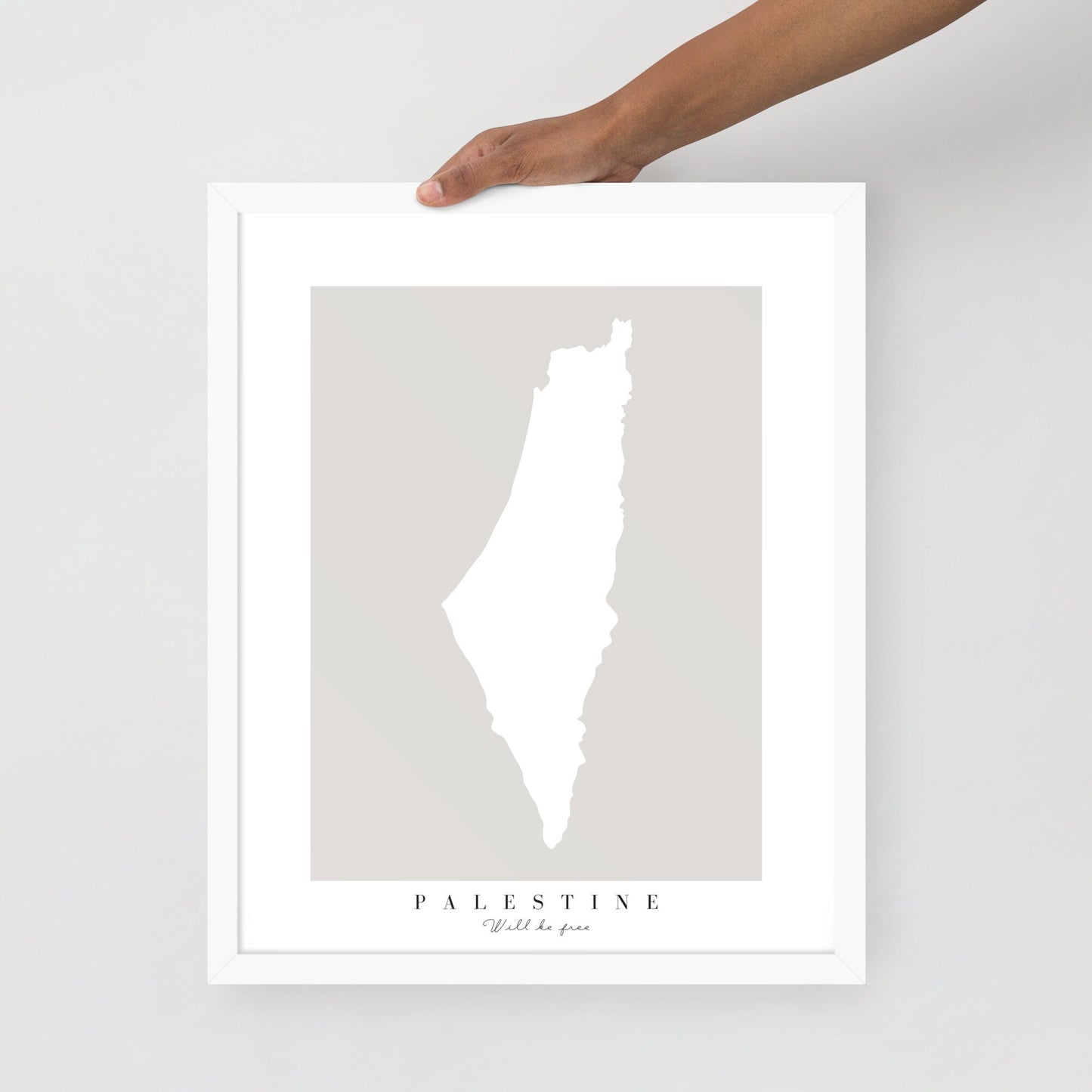 Palestine Map Minimalist Wall Art