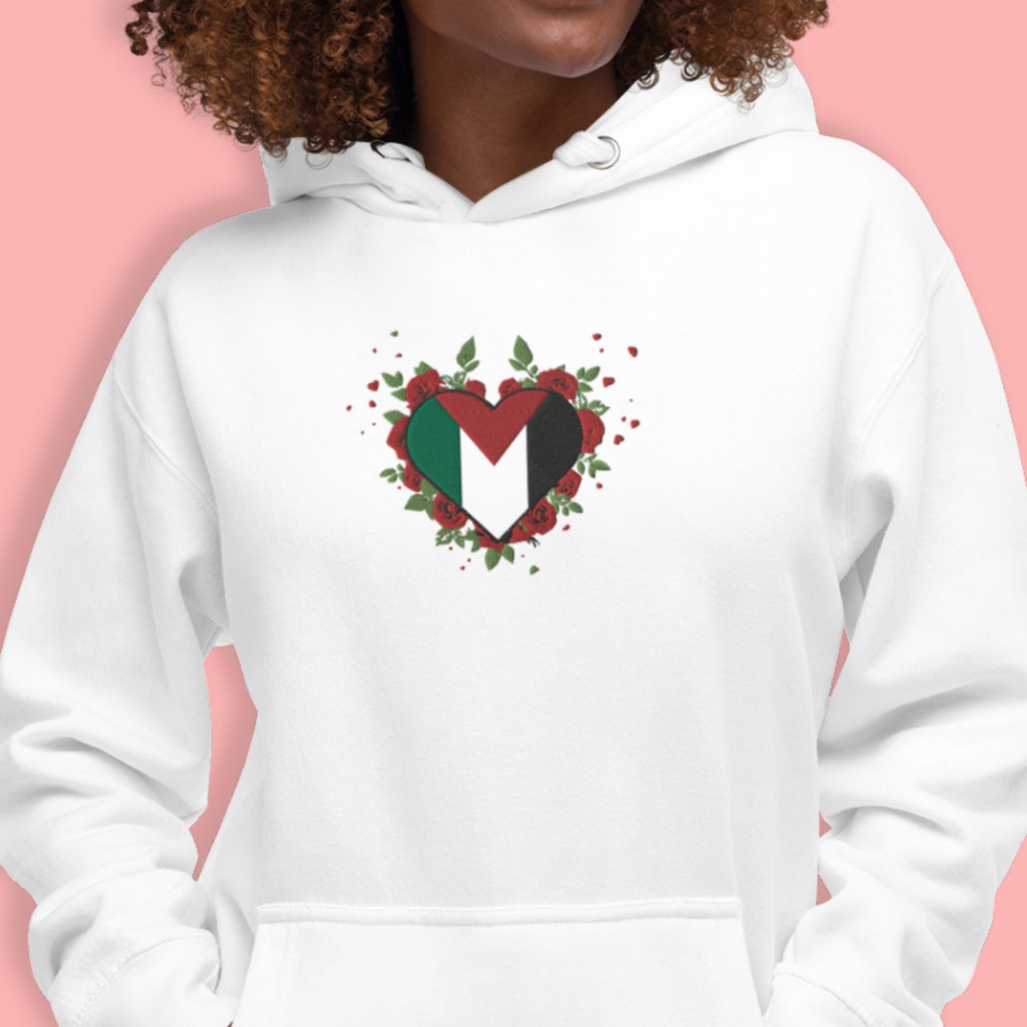 Palestine Flag Love Heart Hoodie