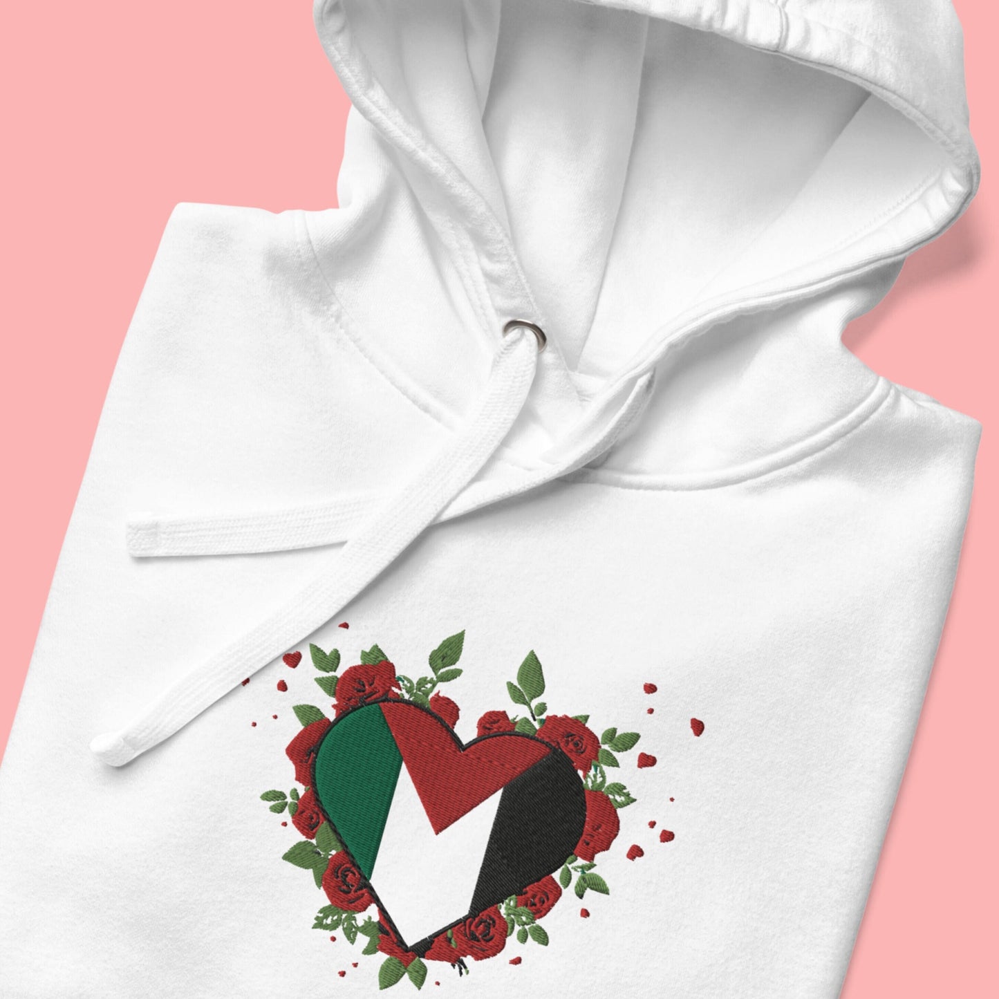 Palestine Flag Love Heart Hoodie