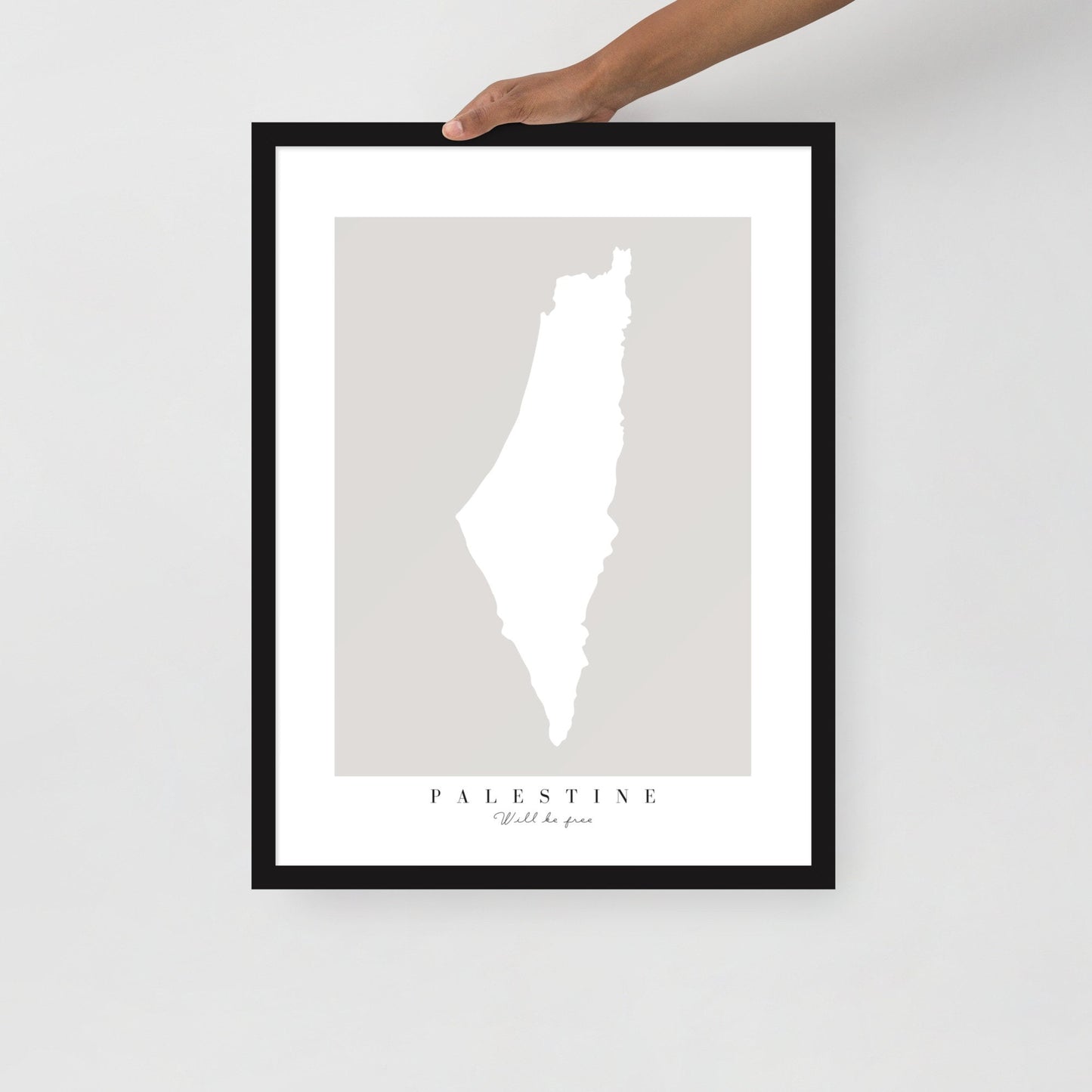 Palestine Map Minimalist Wall Art