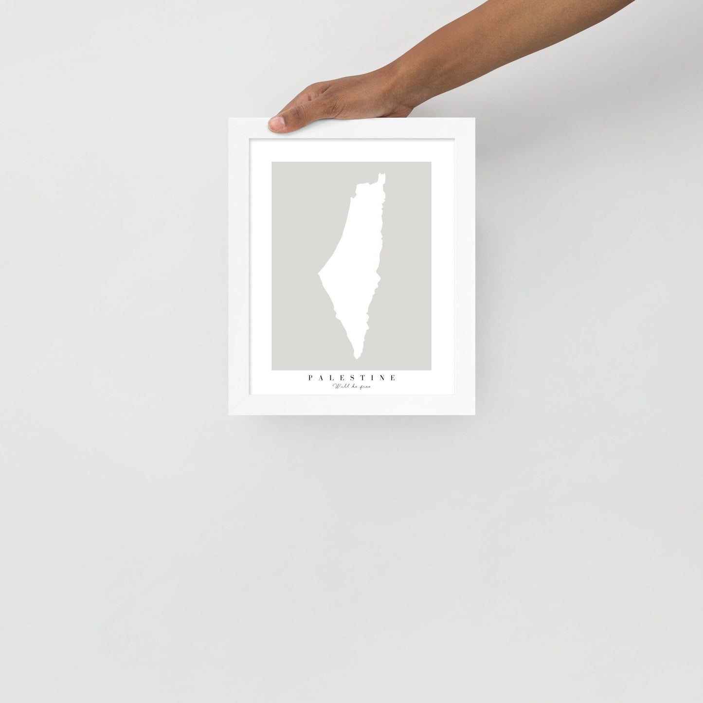 Palestine Map Minimalist Wall Art