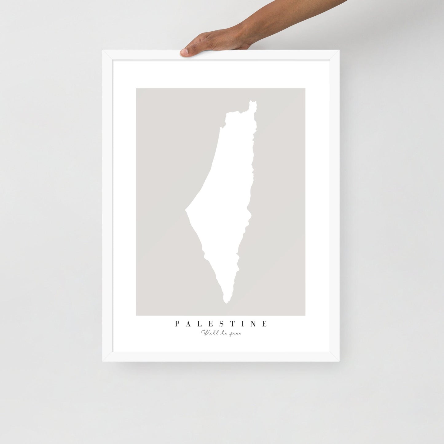 Palestine Map Minimalist Wall Art