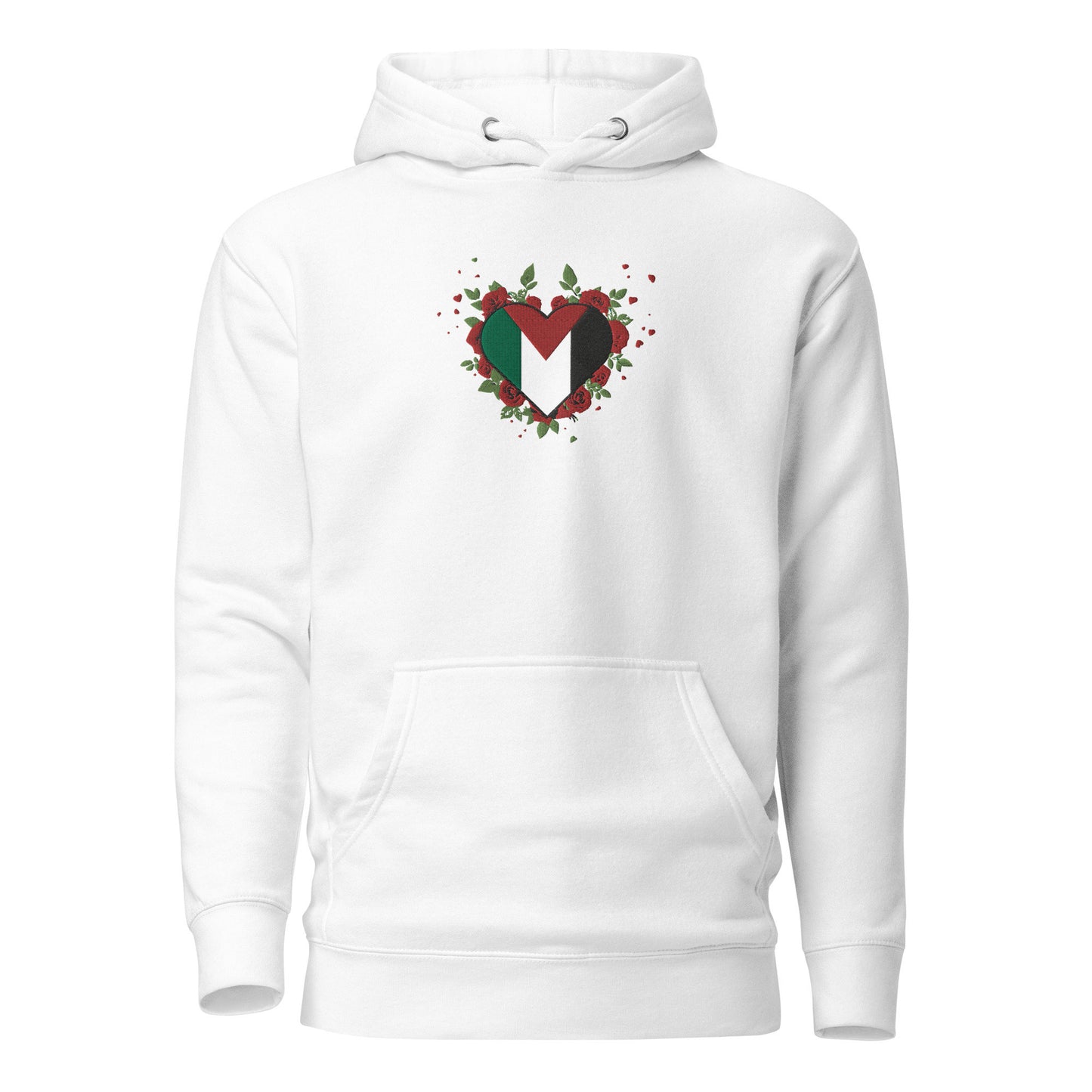 Palestine Flag Love Heart Hoodie